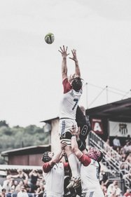 Rugby Player Jumping